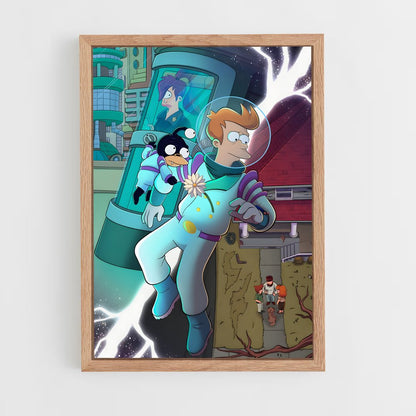 futurama-5 cadre Bois clair
