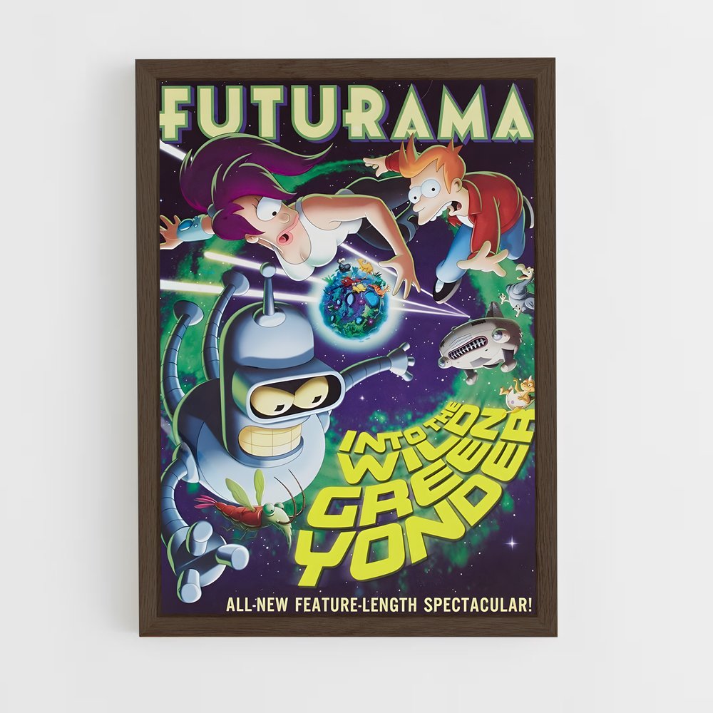 futurama-8 cadre Bois foncé
