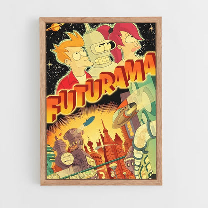 futurama-9 cadre Bois clair