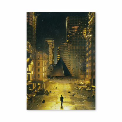 Futuristic Pyramid Poster