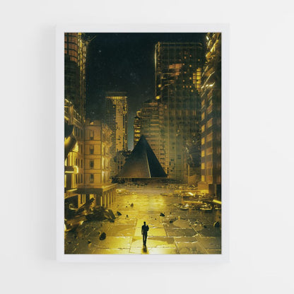 Futuristic Pyramid Poster