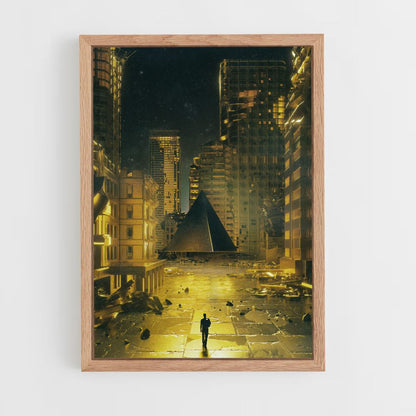 Futuristic Pyramid Poster