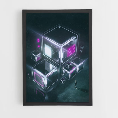 Futuristic Cube Poster