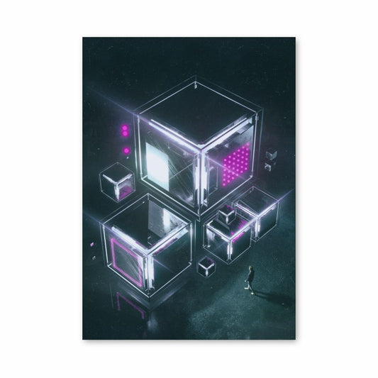 Futuristic Cube Poster