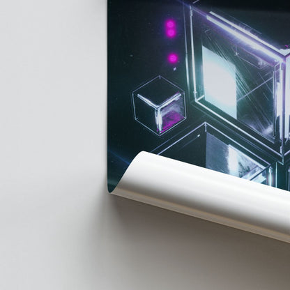 Futuristic Cube Poster