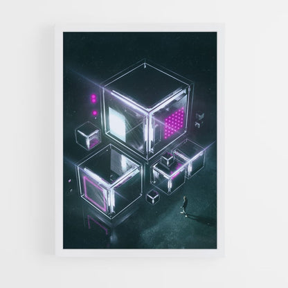 Futuristic Cube Poster