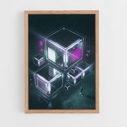 Futuristic Cube Poster