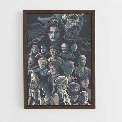 game-of-thrones-12 cadre Bois foncé
