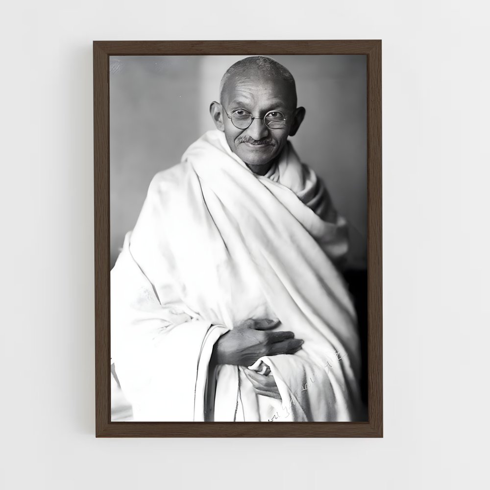 gandhi-1 cadre Bois foncé
