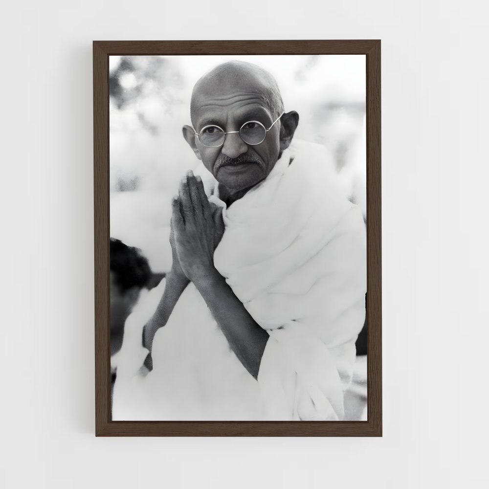 gandhi-2 cadre Bois foncé