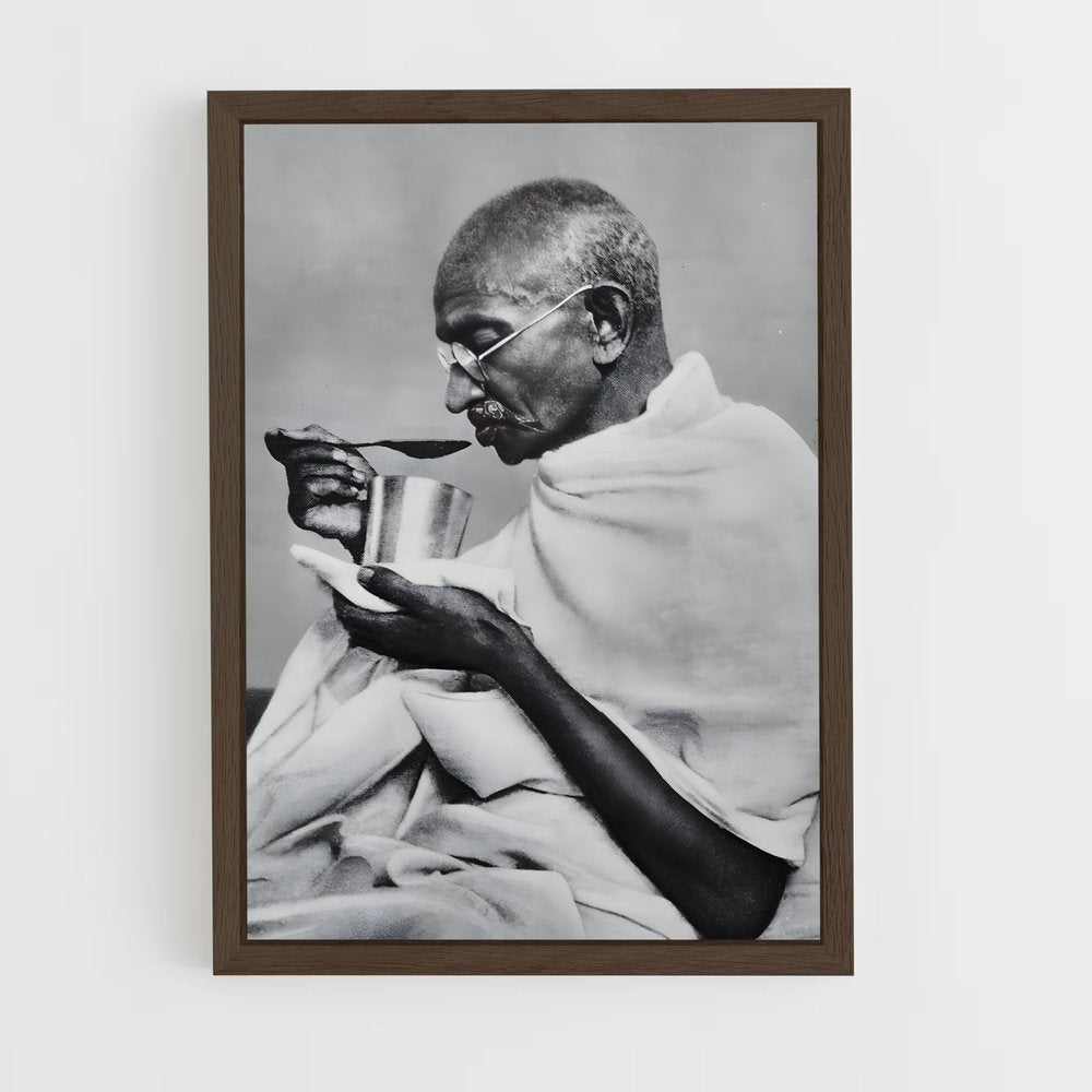 gandhi-7 cadre Bois foncé