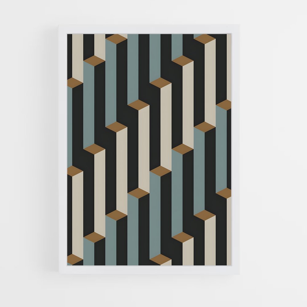 geometric-12 cadre Blanc