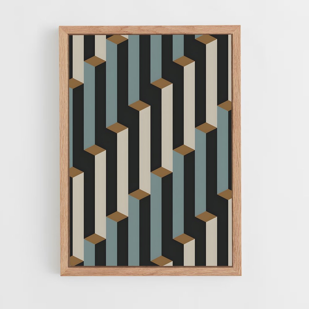 geometric-12 cadre Bois clair