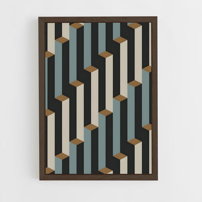 geometric-12 cadre Bois foncé