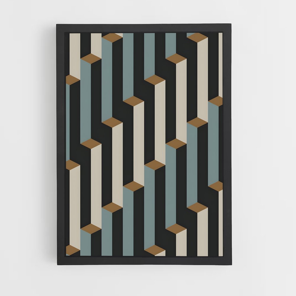 geometric-12 cadre Noir