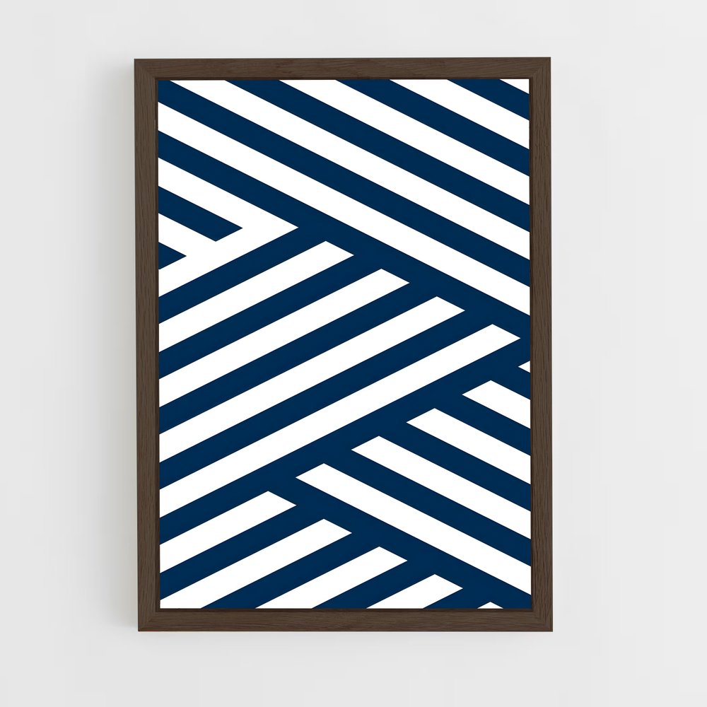 geometric-13 cadre Bois foncé