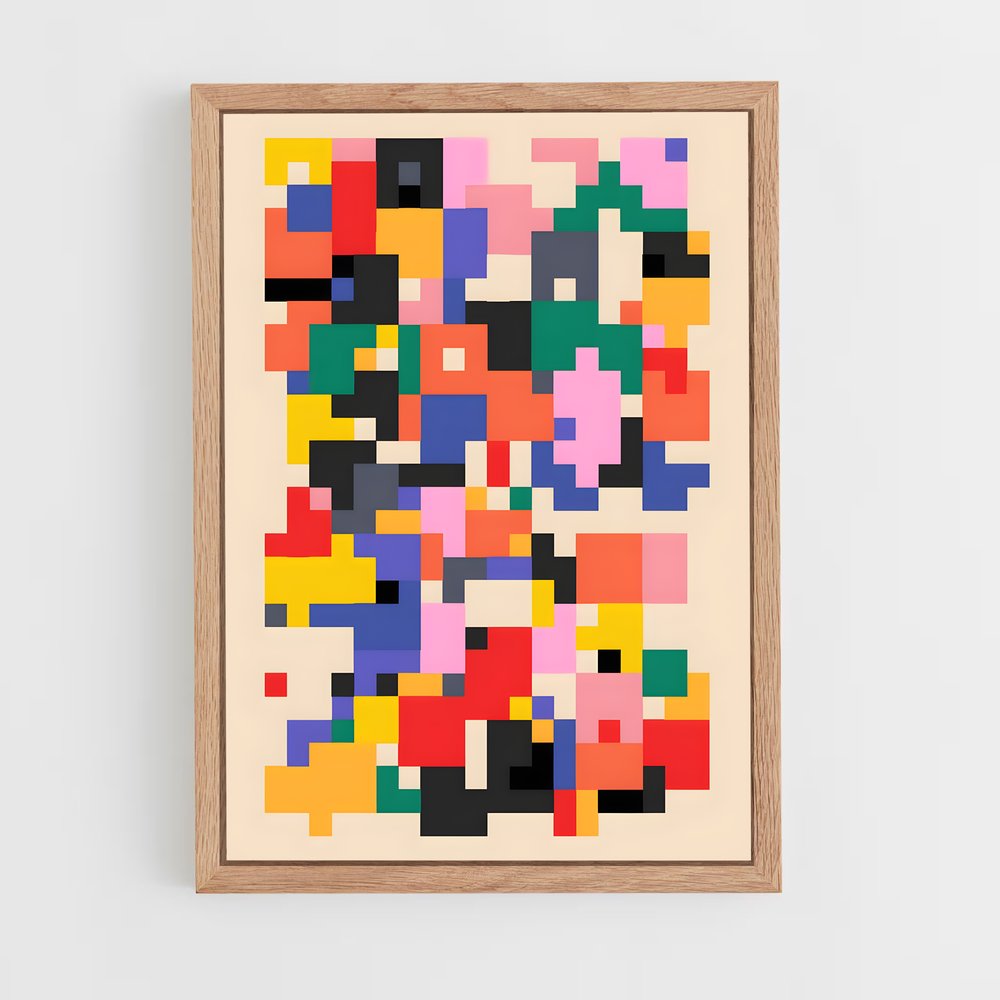 geometric-14 cadre Bois clair