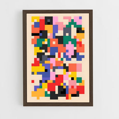 geometric-14 cadre Bois foncé