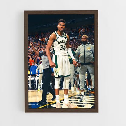 giannis-antetokounmpo-3 cadre Bois foncé