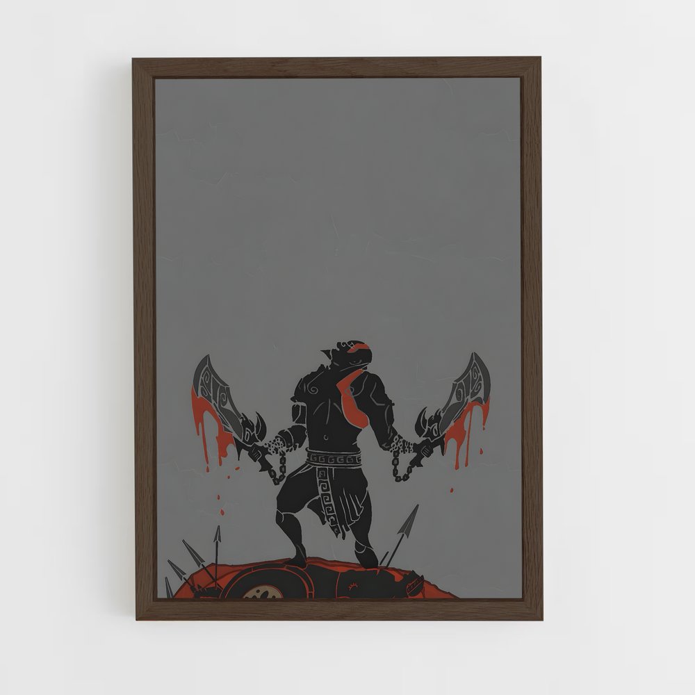 god-of-war-1 cadre Bois foncé