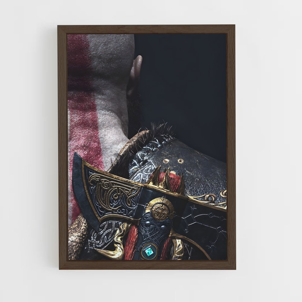 god-of-war-9 cadre Bois foncé