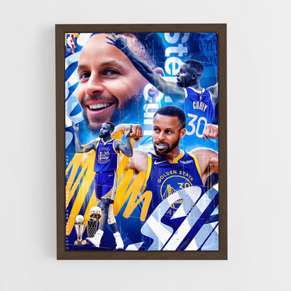golden-state-warrior-1 cadre Bois foncé