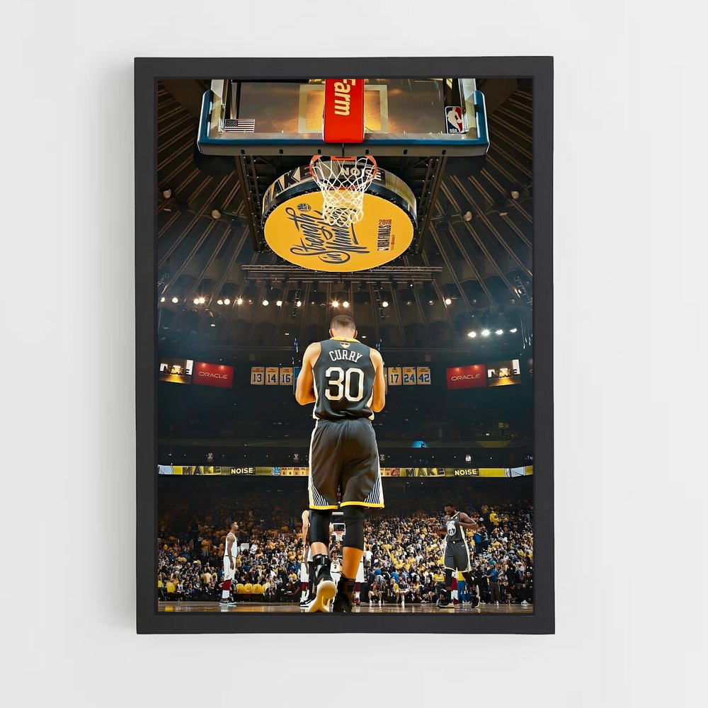 golden-state-warrior-4 cadre Noir