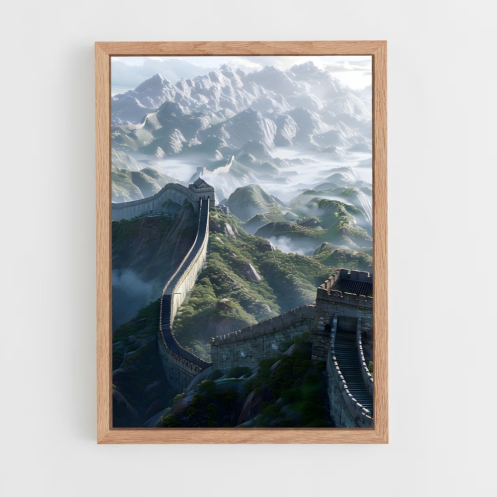 great-wall-of-china-11 cadre Bois clair