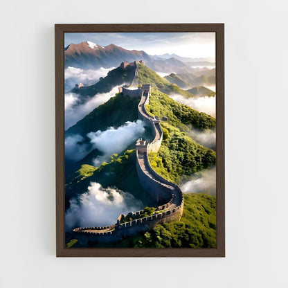 great-wall-of-china-3 cadre Bois foncé