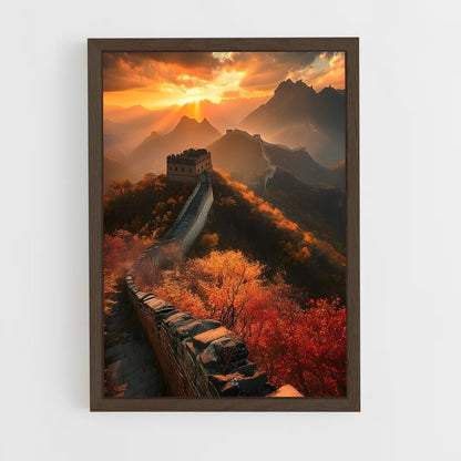 great-wall-of-china-4 cadre Bois foncé