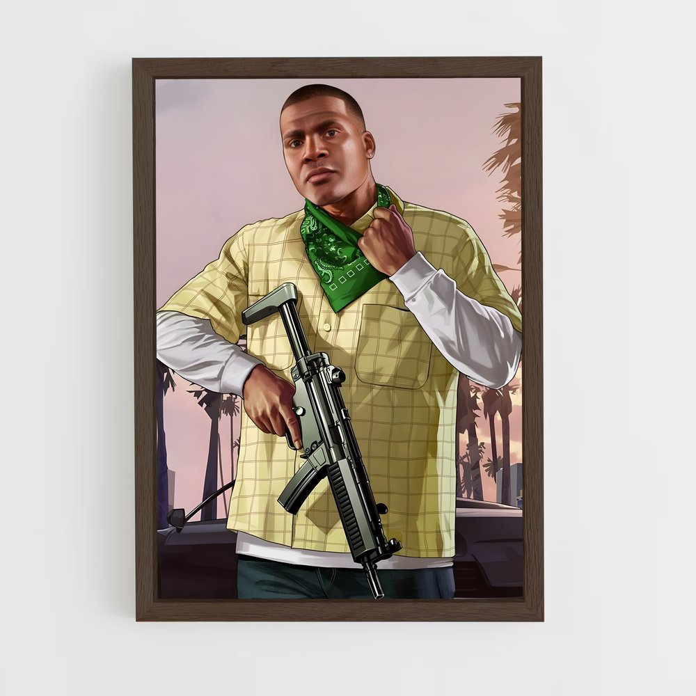 gta-v-5 cadre Bois foncé