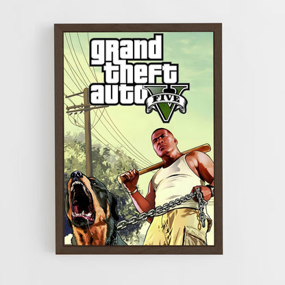 gta-v-8 cadre Bois foncé