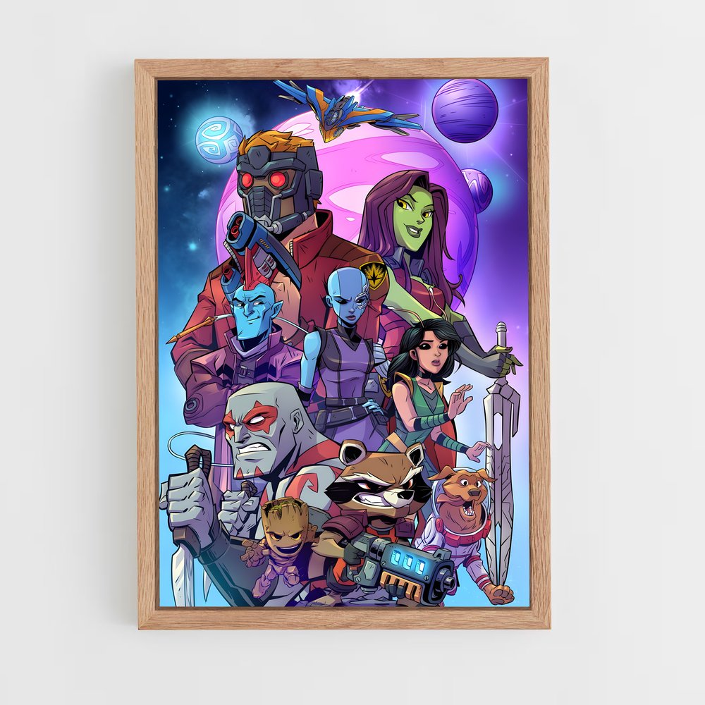 guardian-of-the-galaxy-1 cadre Bois clair