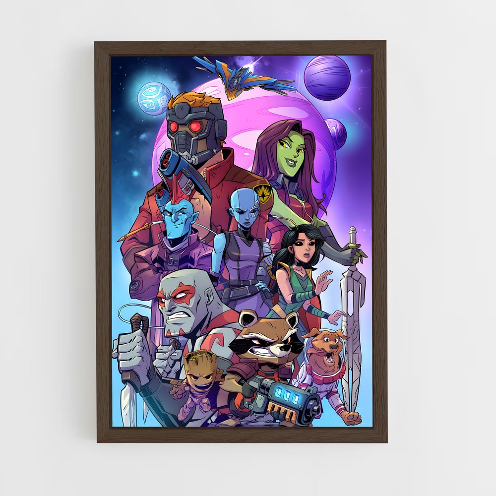 guardian-of-the-galaxy-1 cadre Bois foncé