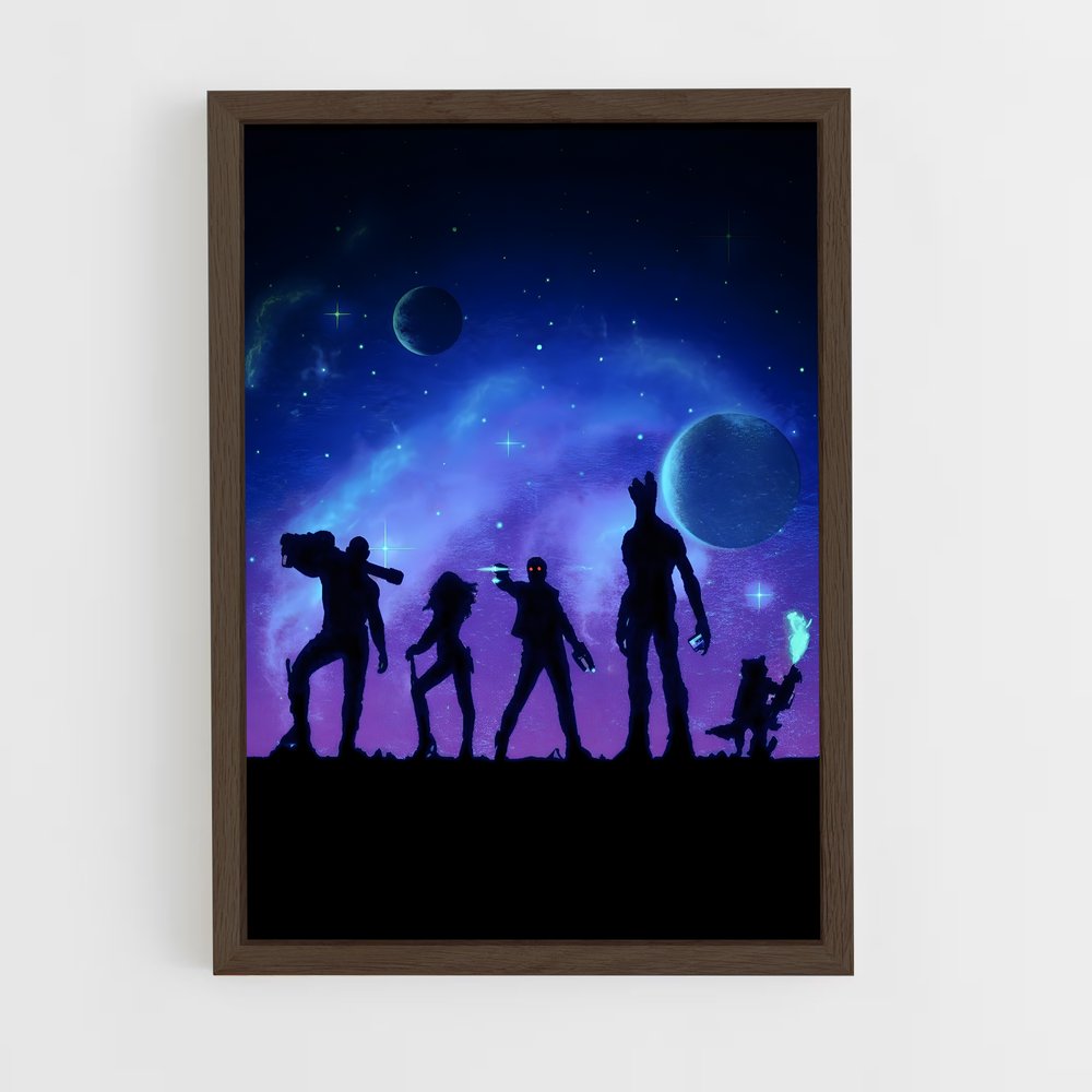 guardian-of-the-galaxy-11 cadre Bois foncé