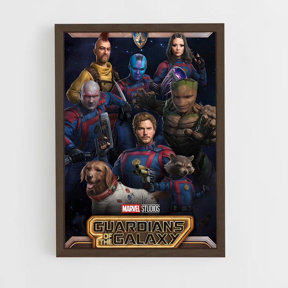 guardian-of-the-galaxy-3 cadre Bois foncé