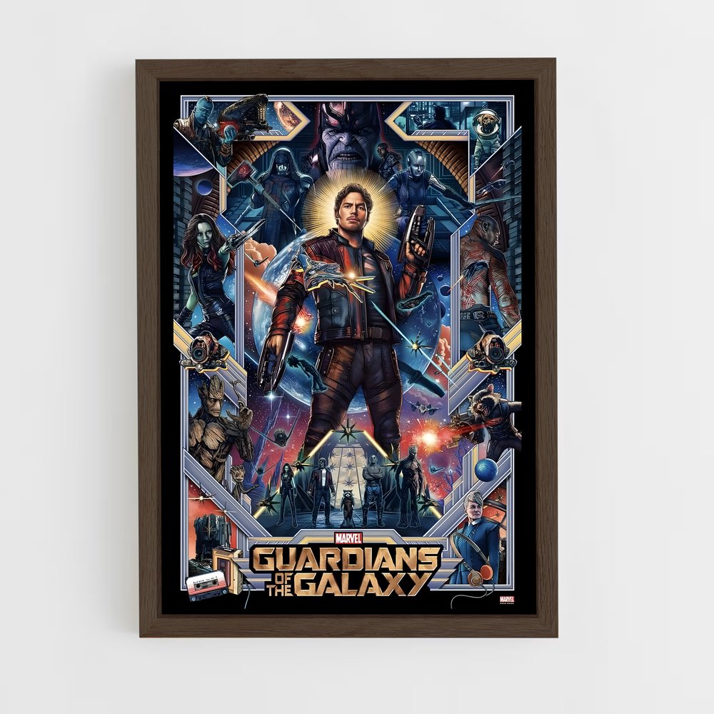guardian-of-the-galaxy-5 cadre Bois foncé