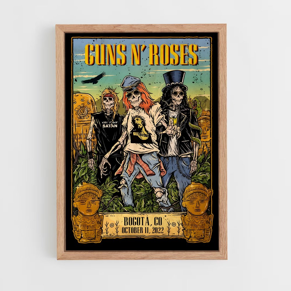 Poster Guns N' Roses Bogotá 2022 | Aesthetic Posters