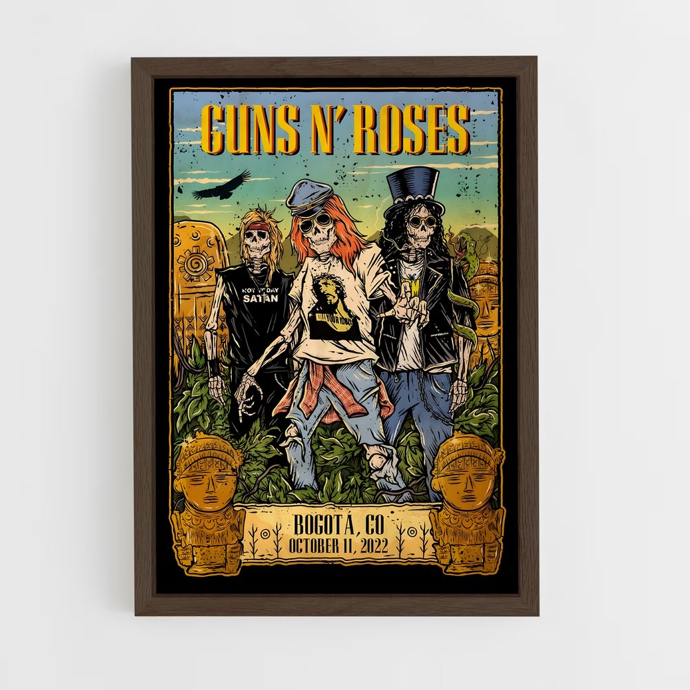 Poster Guns N' Roses Bogotá 2022 | Aesthetic Posters