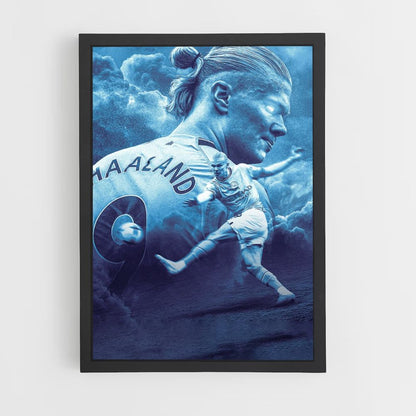 Poster Haaland Blue