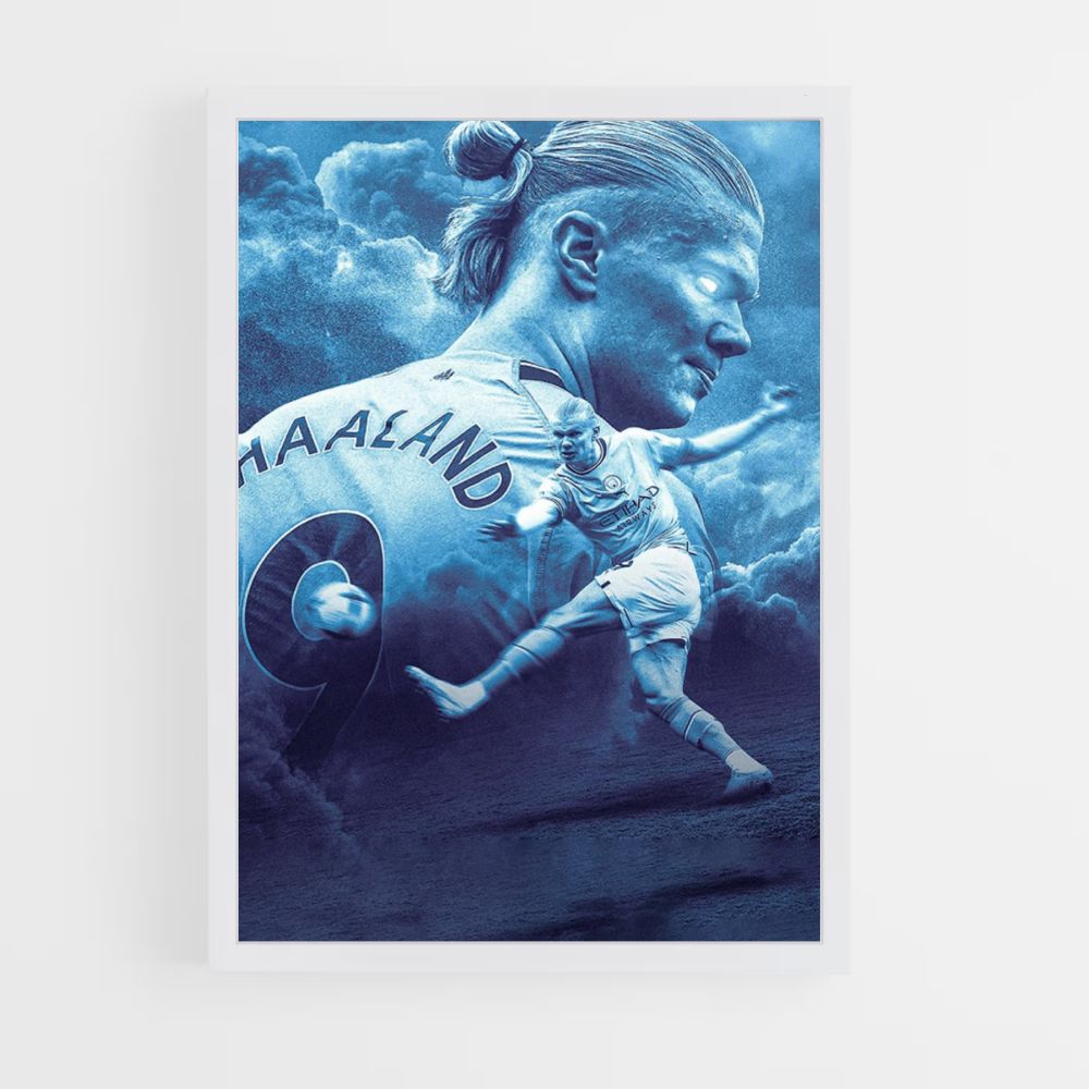 Poster Haaland Blue