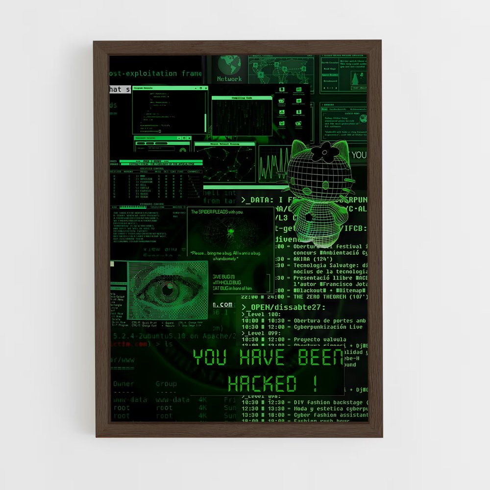 hacker-10 cadre Bois foncé