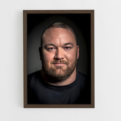 hafthor-bjornsson-1 cadre Bois foncé