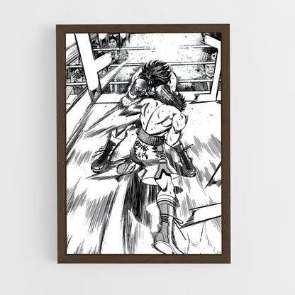 hajime-no-ippo-6 cadre Bois foncé