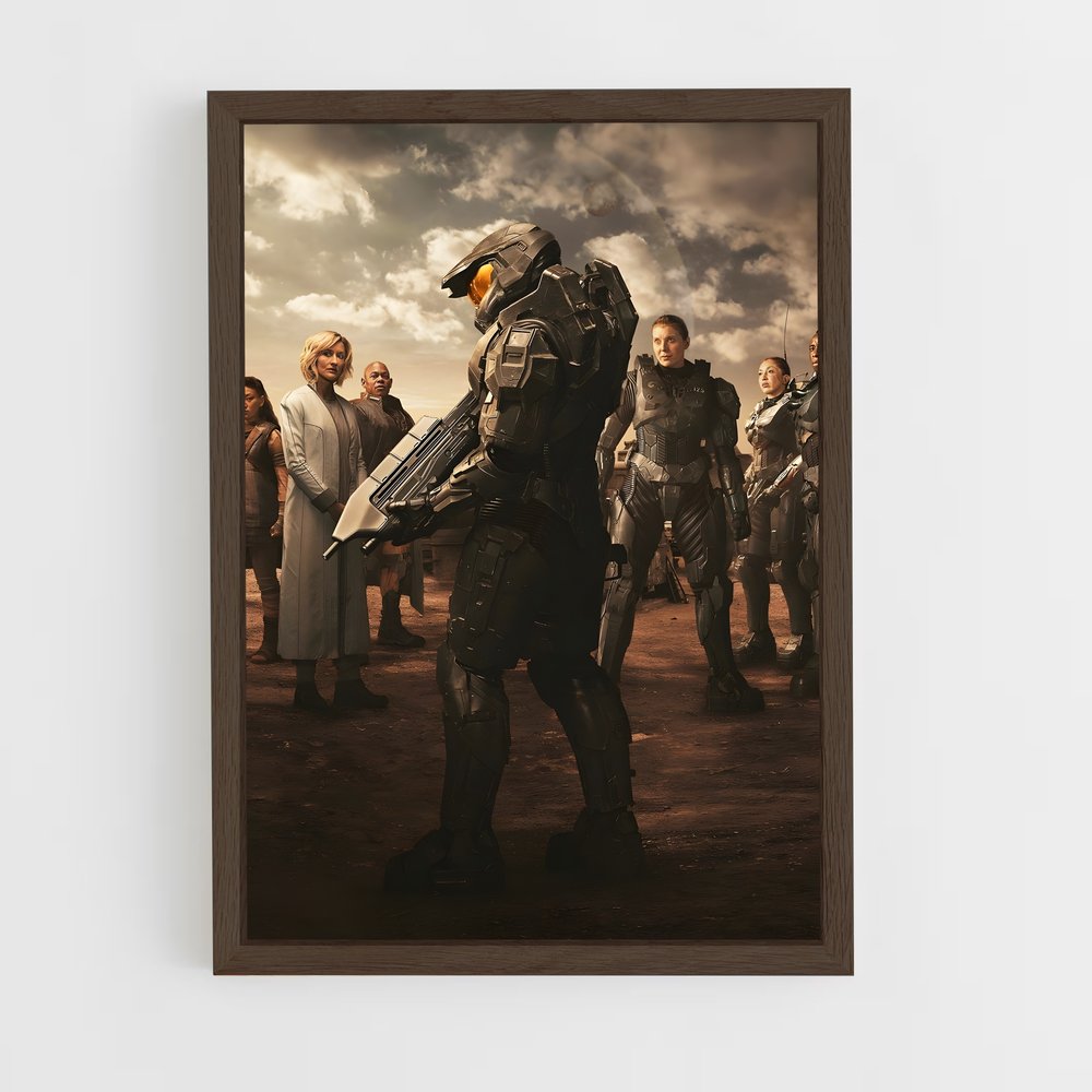 halo-12 cadre Bois foncé