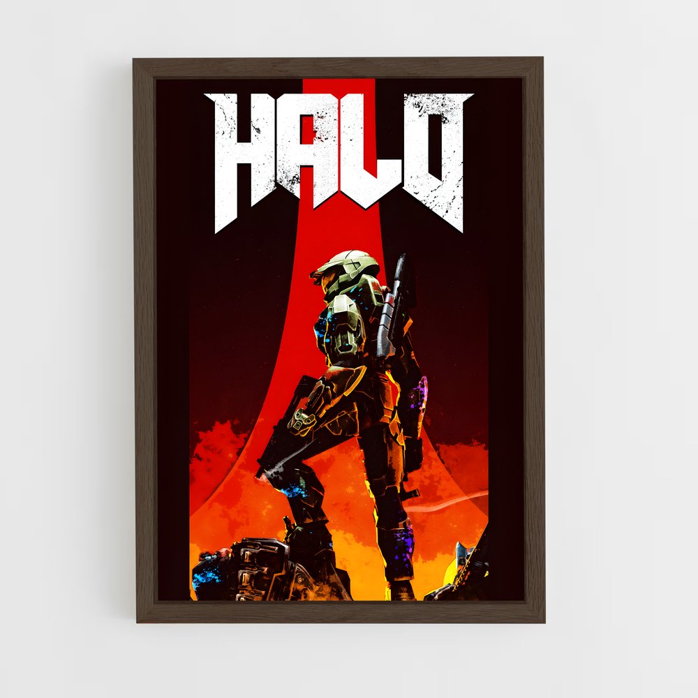 halo-17 cadre Bois foncé