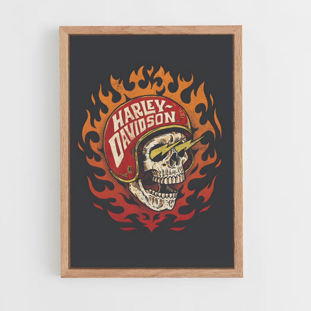 harley-davidson-3 cadre Bois clair