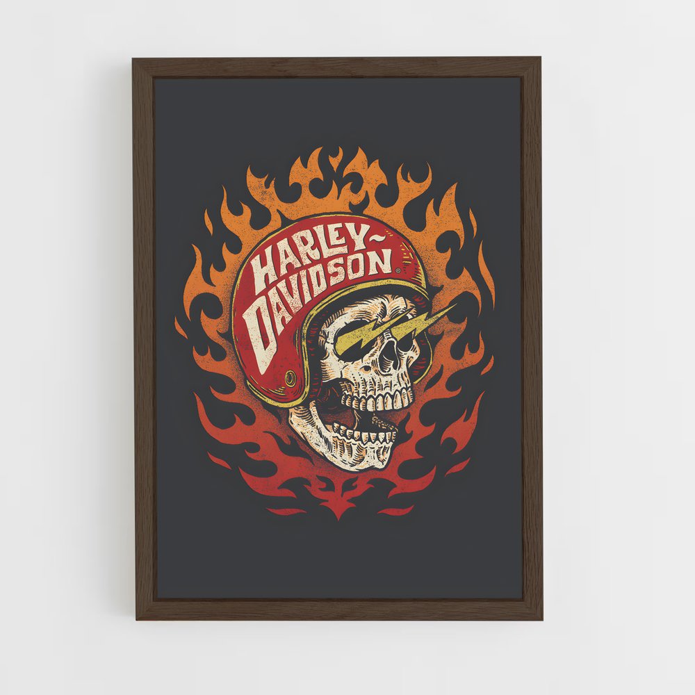 harley-davidson-3 cadre Bois foncé