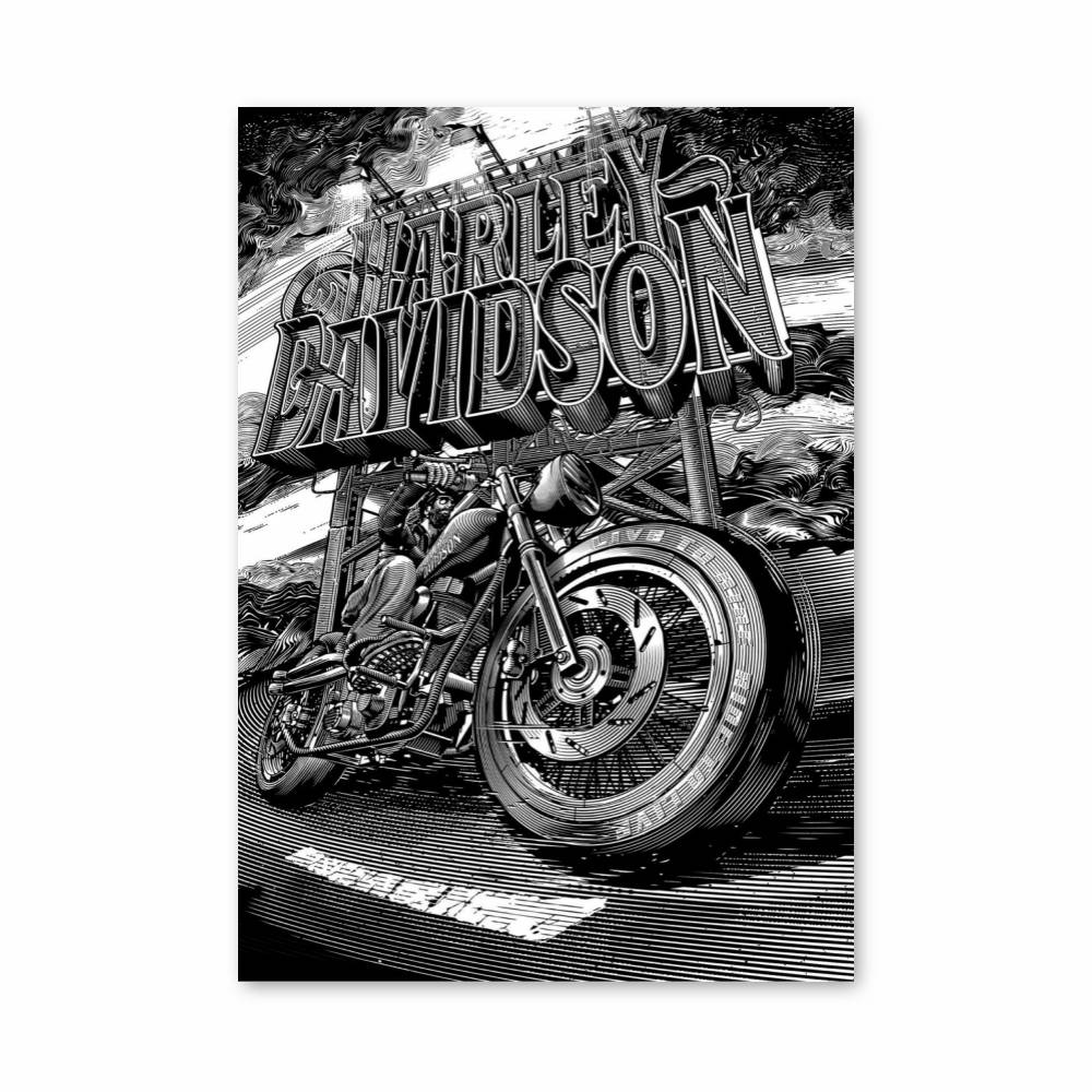 Poster Harley Davidson Chrono | Aesthetic Posters