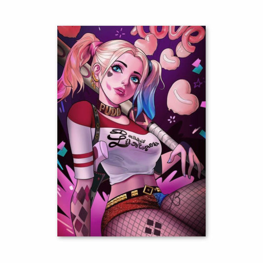 Harley Queen Cartoon Poster